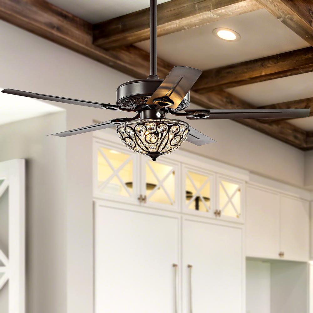 Ali Wrought Iron LED Ceiling Fan with Remote. Picture 10