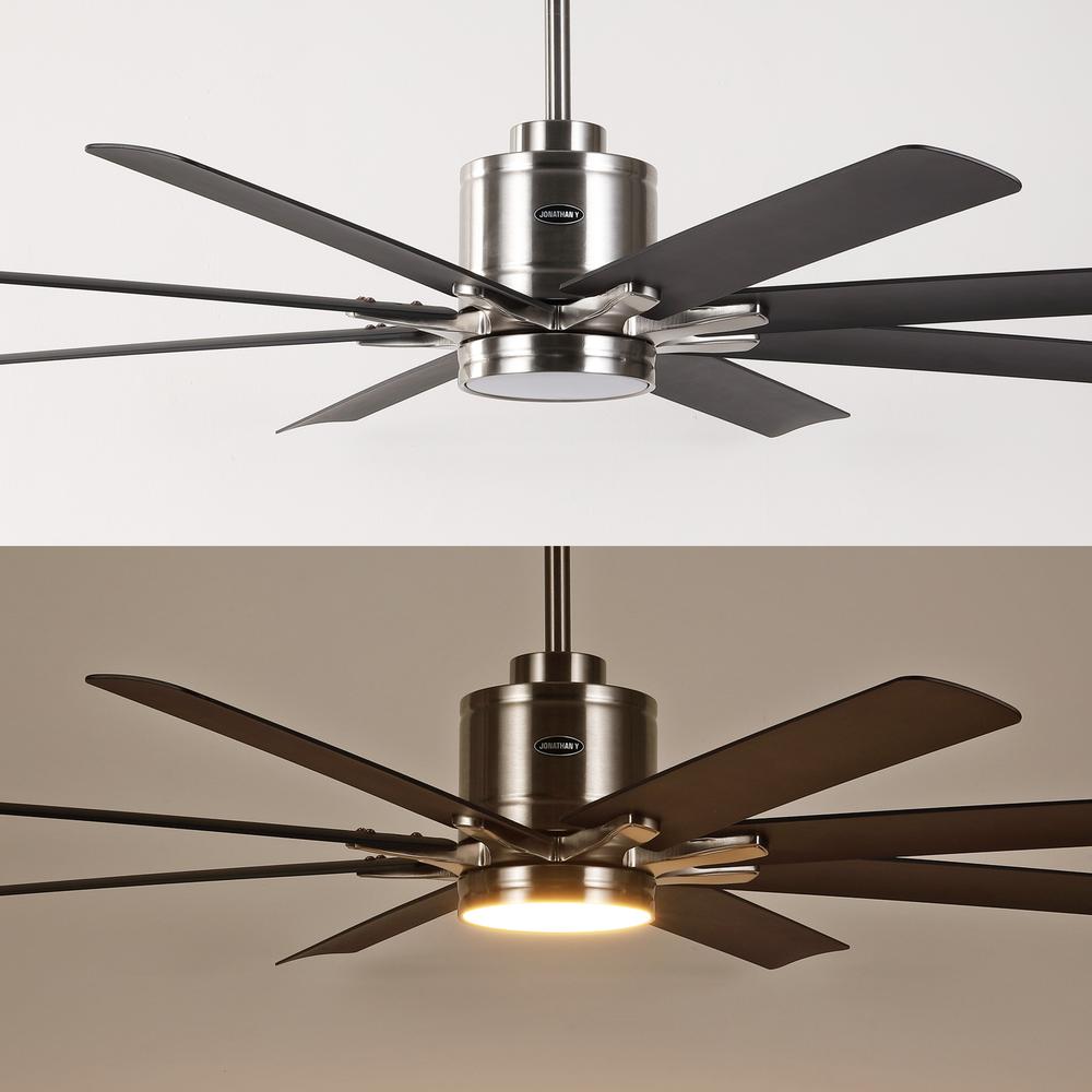 Octo Contemporary Industrial Iron/Plastic Ceiling Fan With Integrated Led Light. Picture 10