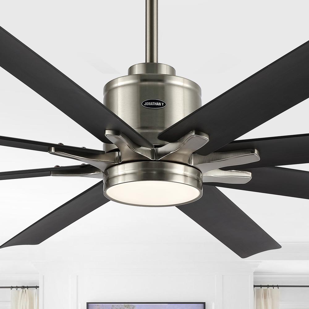 Octo Contemporary Industrial Iron/Plastic Ceiling Fan With Integrated Led Light. Picture 2