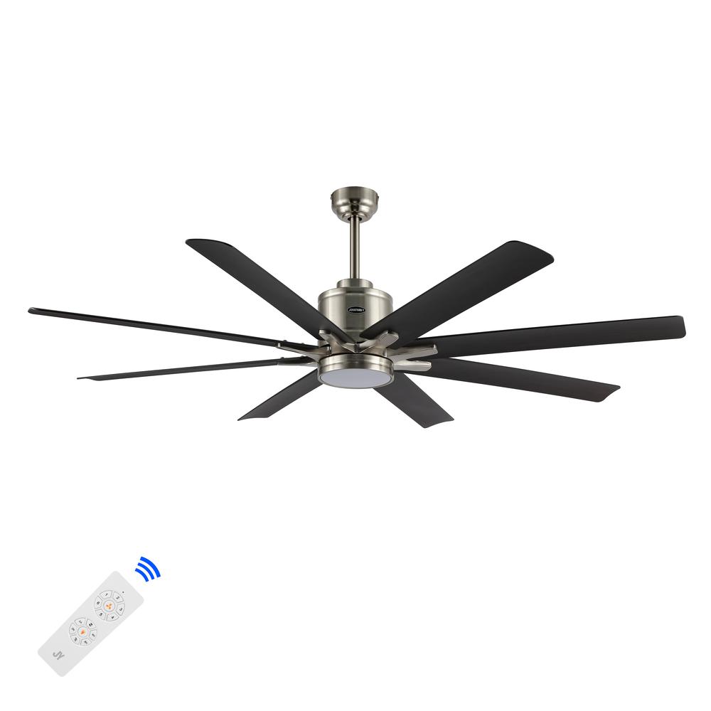 Octo Contemporary Industrial Iron/Plastic Ceiling Fan With Integrated Led Light. Picture 6
