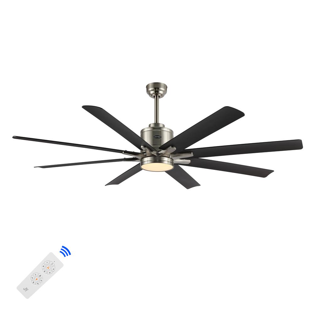 Octo Contemporary Industrial Iron/Plastic Ceiling Fan With Integrated Led Light. Picture 5
