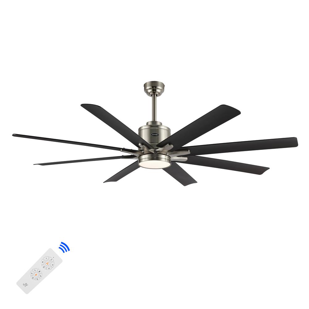 Octo Contemporary Industrial Iron/Plastic Ceiling Fan With Integrated Led Light. Picture 7