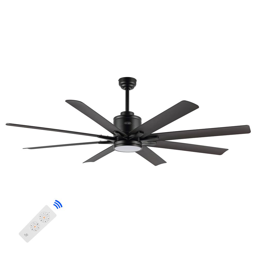 Octo Contemporary Industrial Iron/Plastic Ceiling Fan With Integrated Led Light. Picture 6