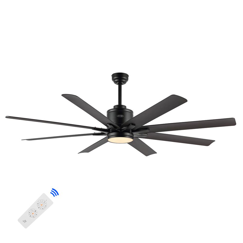 Octo Contemporary Industrial Iron/Plastic Ceiling Fan With Integrated Led Light. Picture 5