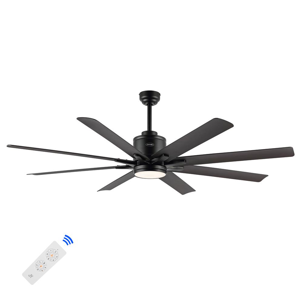 Octo Contemporary Industrial Iron/Plastic Ceiling Fan With Integrated Led Light. Picture 7