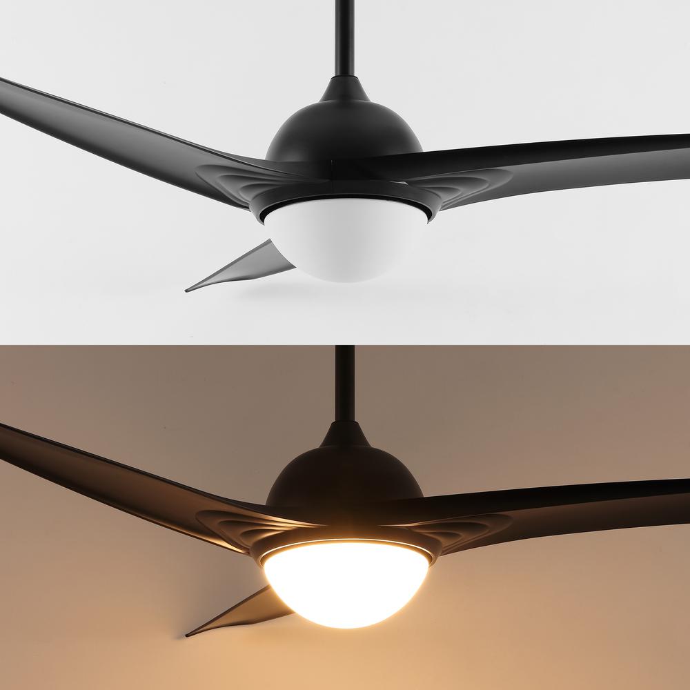Sully Contemporary Industrial Iron/Plastic Integrated Led Ceiling Fan. Picture 16