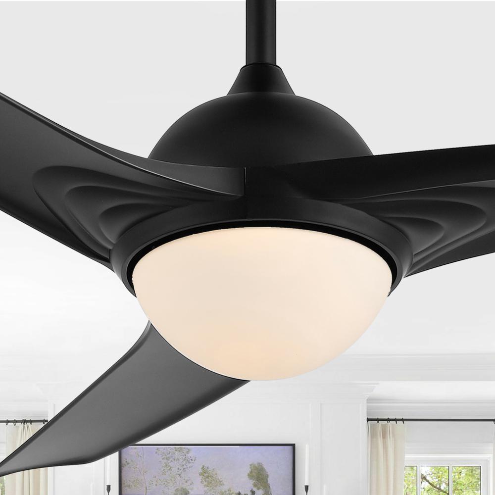 Sully Contemporary Industrial Iron/Plastic Integrated Led Ceiling Fan. Picture 13