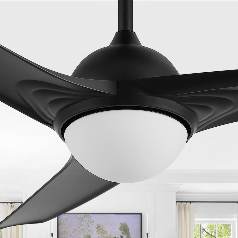 Sully Contemporary Industrial Iron/Plastic Integrated Led Ceiling Fan. Picture 10