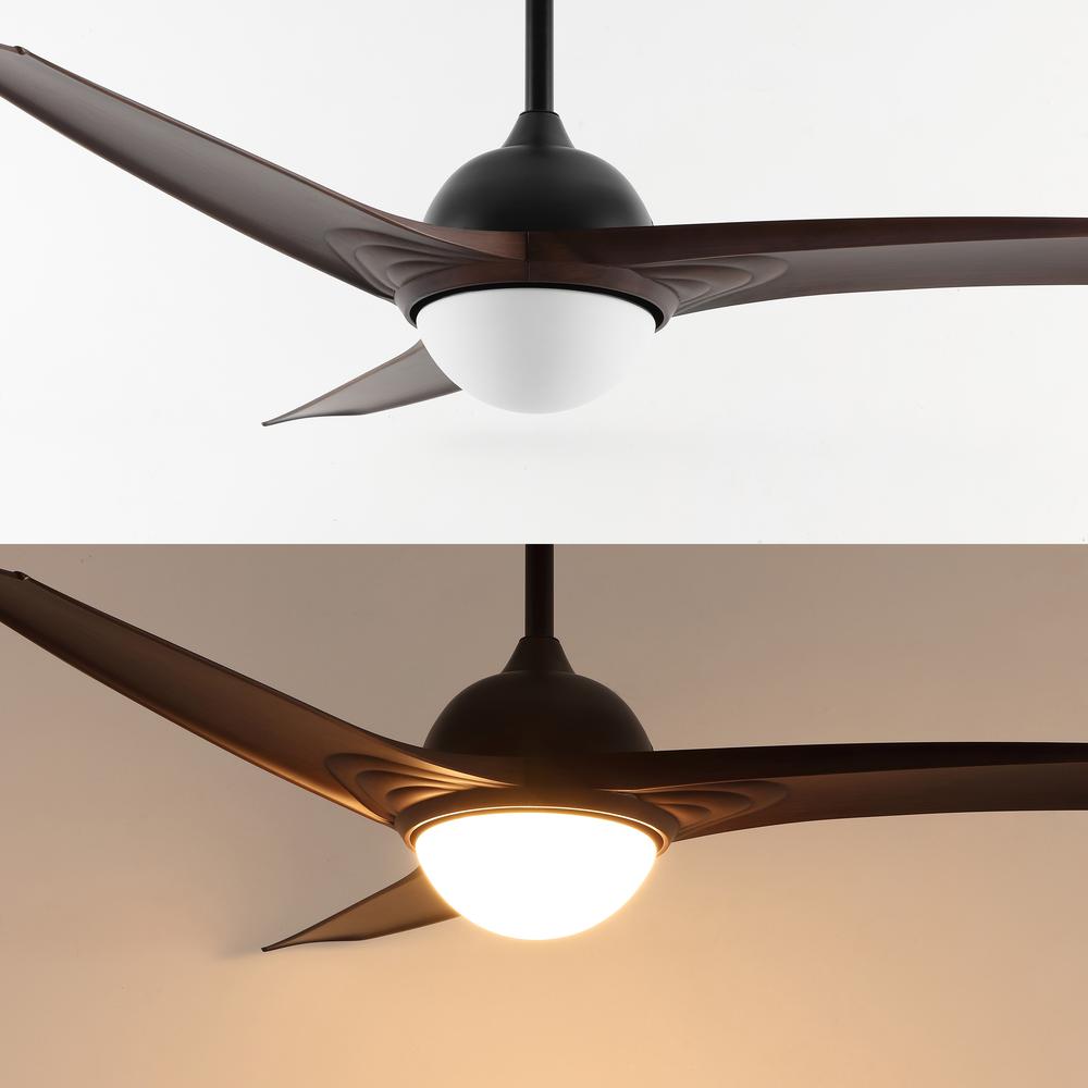 Sully Contemporary Industrial Iron/Plastic Integrated Led Ceiling Fan. Picture 16