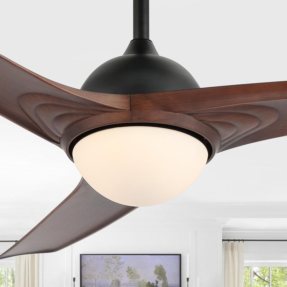 Sully Contemporary Industrial Iron/Plastic Integrated Led Ceiling Fan. Picture 13