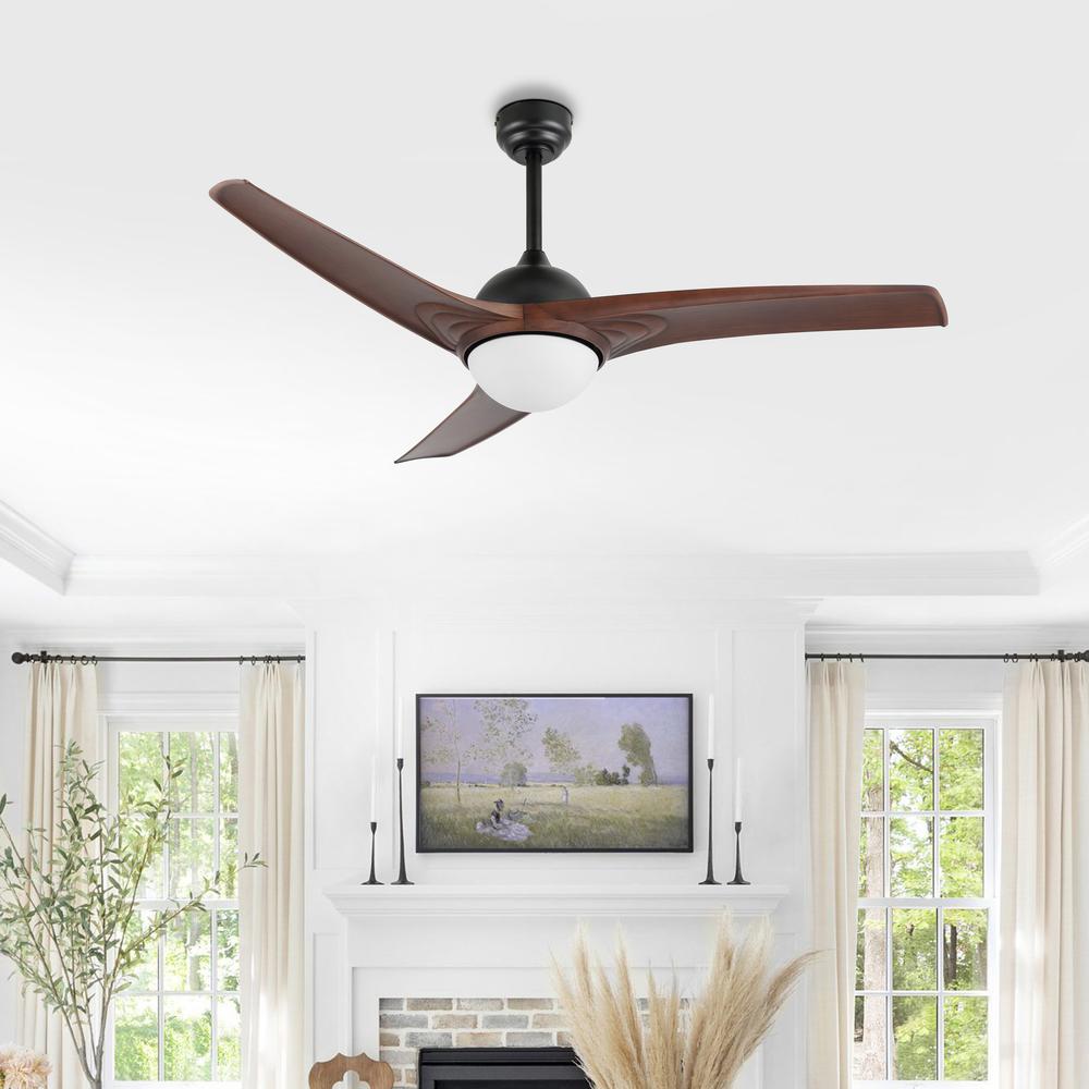 Sully Contemporary Industrial Iron/Plastic Integrated Led Ceiling Fan. Picture 9
