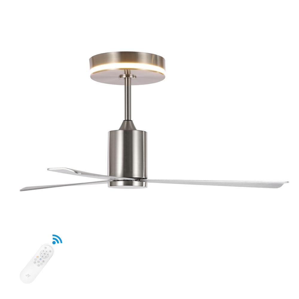 Minimalist 6-Speed Iron Height Adjustable Integrated Led Ceiling Fan. Picture 1
