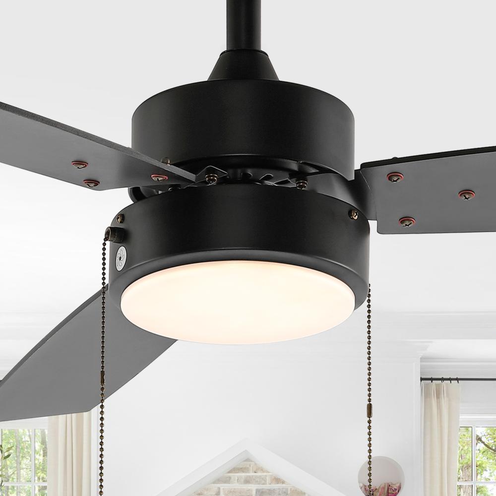 3-Speed Iron Height Adjustable Integrated LED Ceiling Fan with Pull Chains. Picture 5