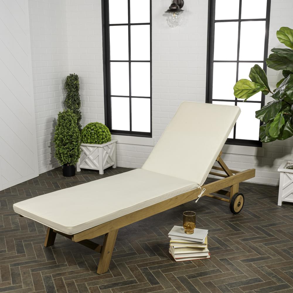 Mallorca Modern Classic Adjustable Acacia Wood Chaise Outdoor Lounge Chair. Picture 2