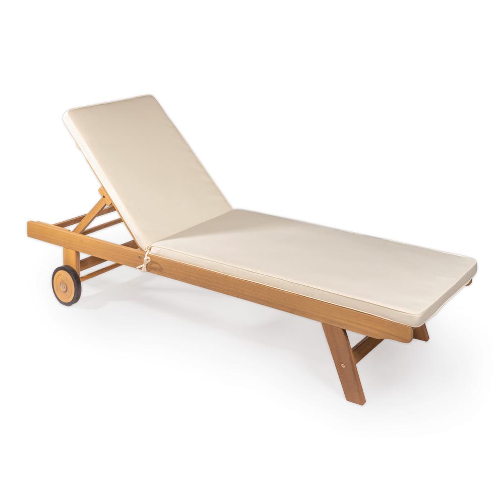 Mallorca Modern Classic Adjustable Acacia Wood Chaise Outdoor Lounge Chair. Picture 1