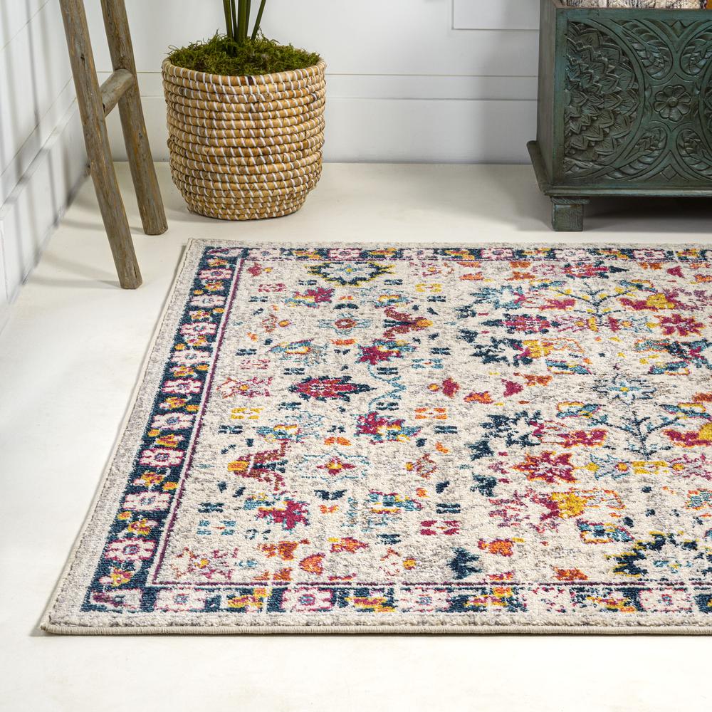 Alfombra Modern Persian Boho Floral Area Rug. Picture 4