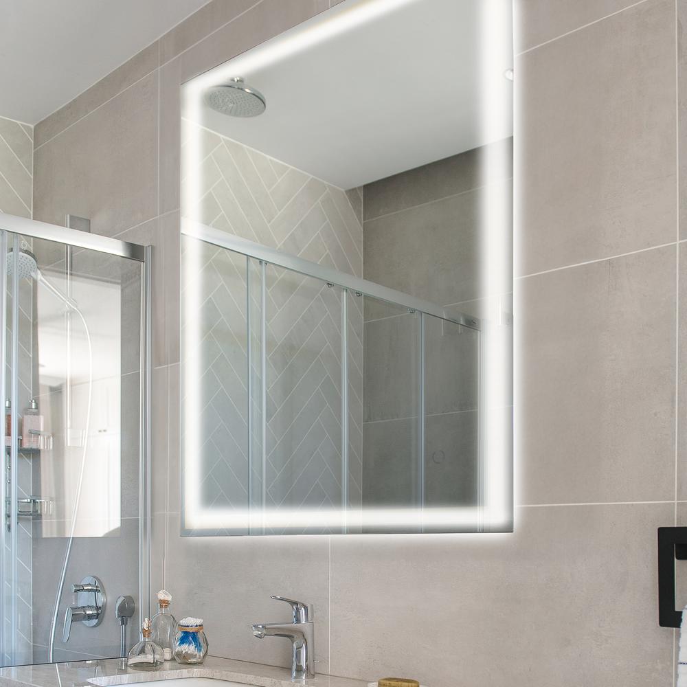 Antifog Front/Back-Lit Wall Bathroom Vanity Mirror. Picture 2