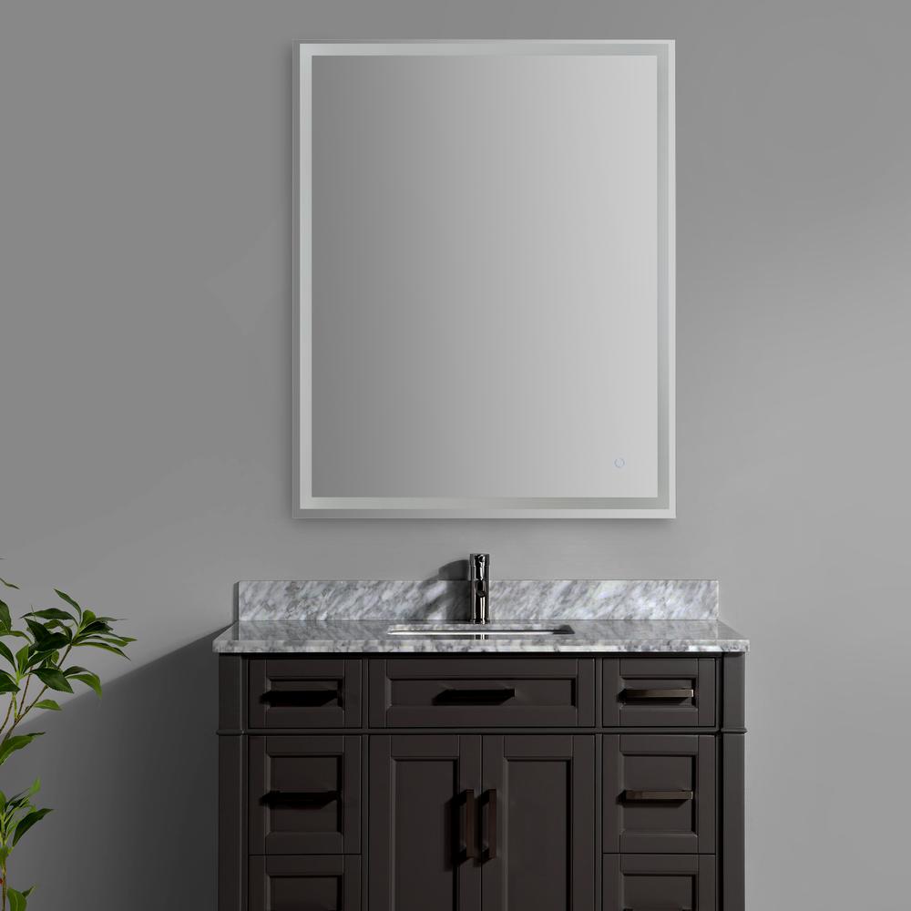 Anti-Fog Aluminum Frontback Lit Tri Color LED Bathroom Vanity Mirror. Picture 6
