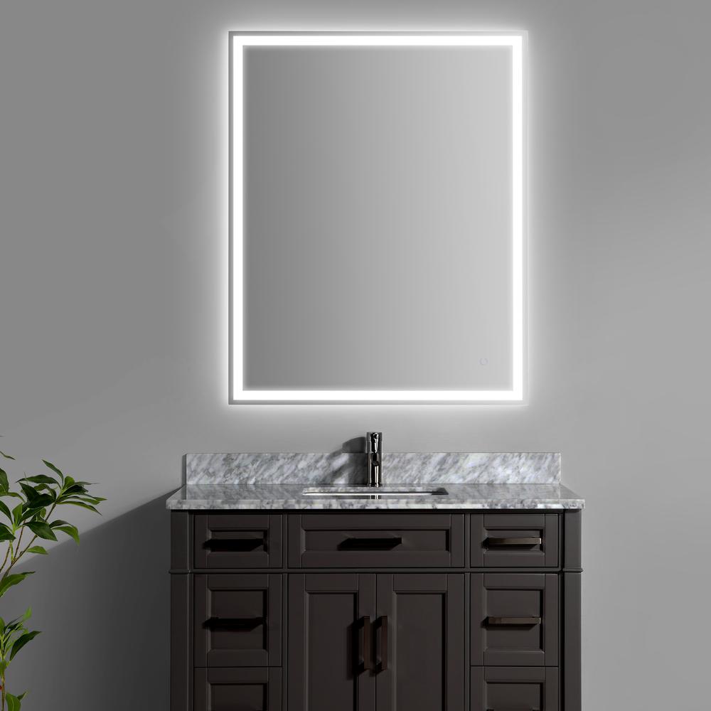 Anti-Fog Aluminum Frontback Lit Tri Color Led Bathroom Vanity Mirror. Picture 5
