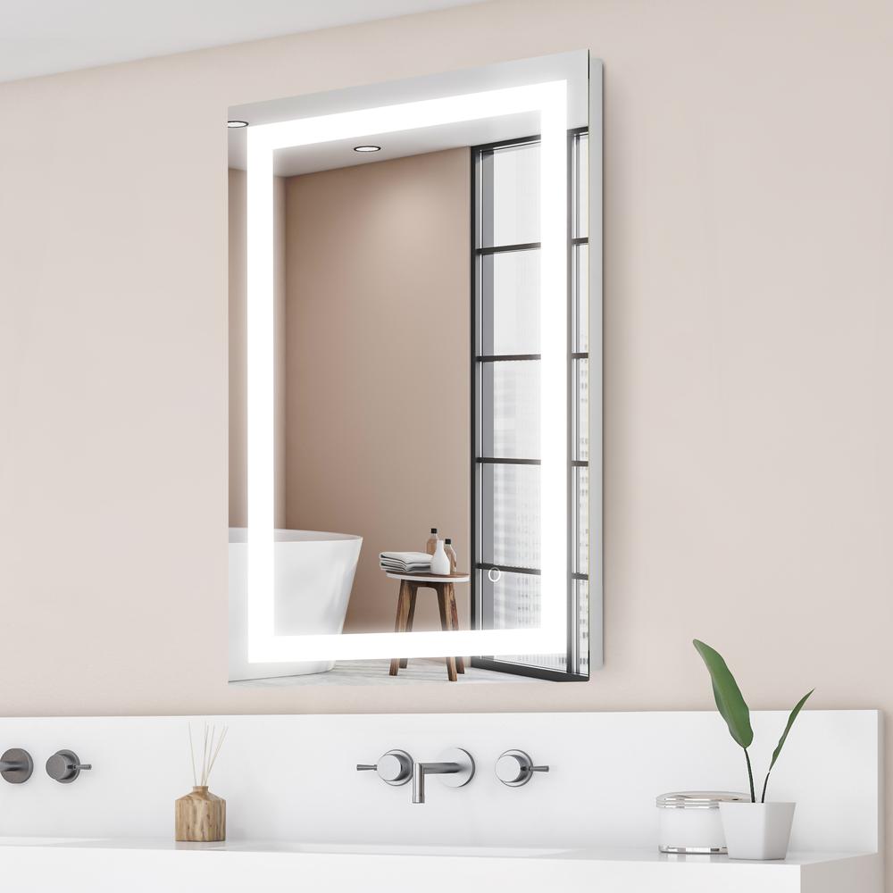 Anti-Fog Aluminum Front Lit Tri Color LED Bathroom Vanity Mirror with Sma. Picture 9