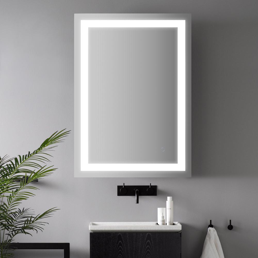 Anti-Fog Aluminum Front Lit Tri Color LED Bathroom Vanity Mirror with Sma. Picture 5