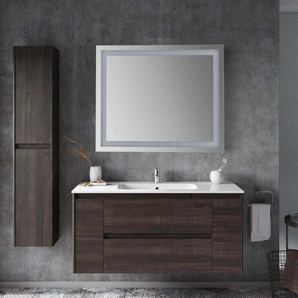 Anti-Fog Aluminum Front Lit Tri Color LED Bathroom Vanity Mirror with Sma. Picture 6