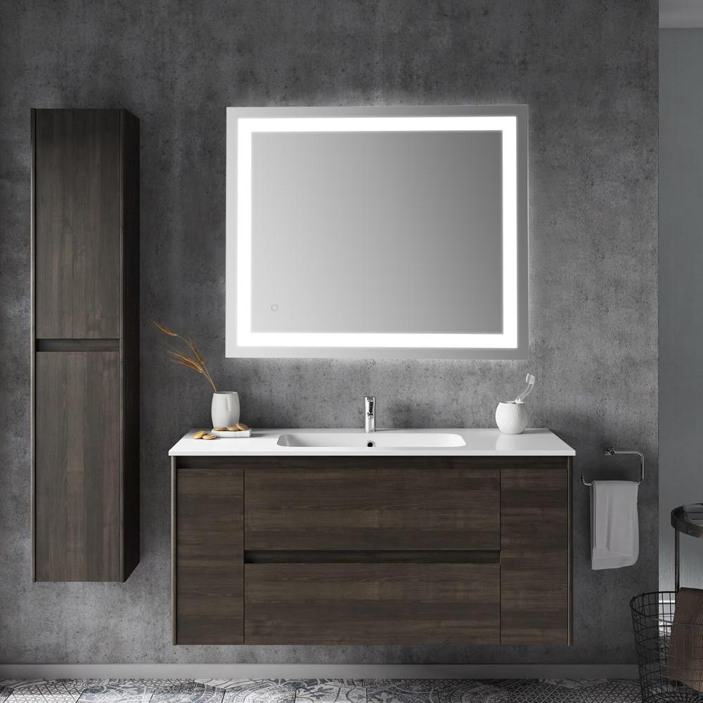Anti-Fog Aluminum Front Lit Tri Color LED Bathroom Vanity Mirror with Sma. Picture 5