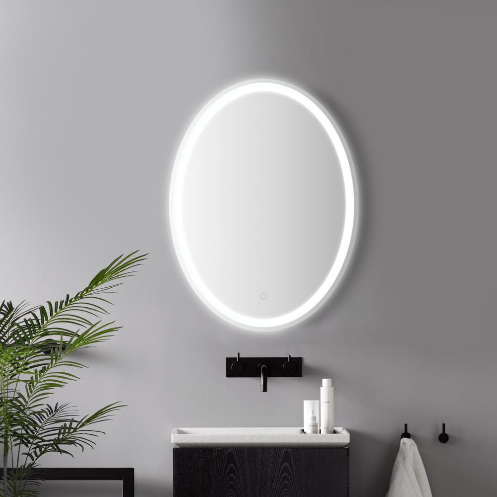 Antifog Front/Back-Lit Tri-Color Bathroom Vanity Mirror. Picture 7