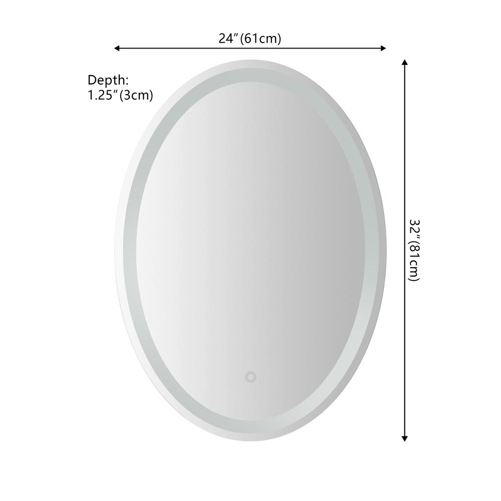 Antifog Front/Back-Lit Tri-Color Bathroom Vanity Mirror. Picture 10