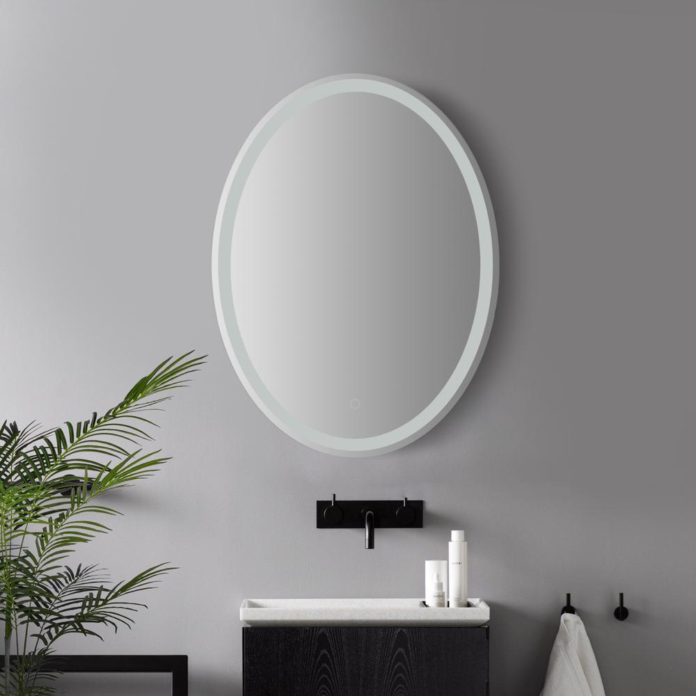 Antifog Front/Back-Lit Tri-Color Bathroom Vanity Mirror. Picture 8