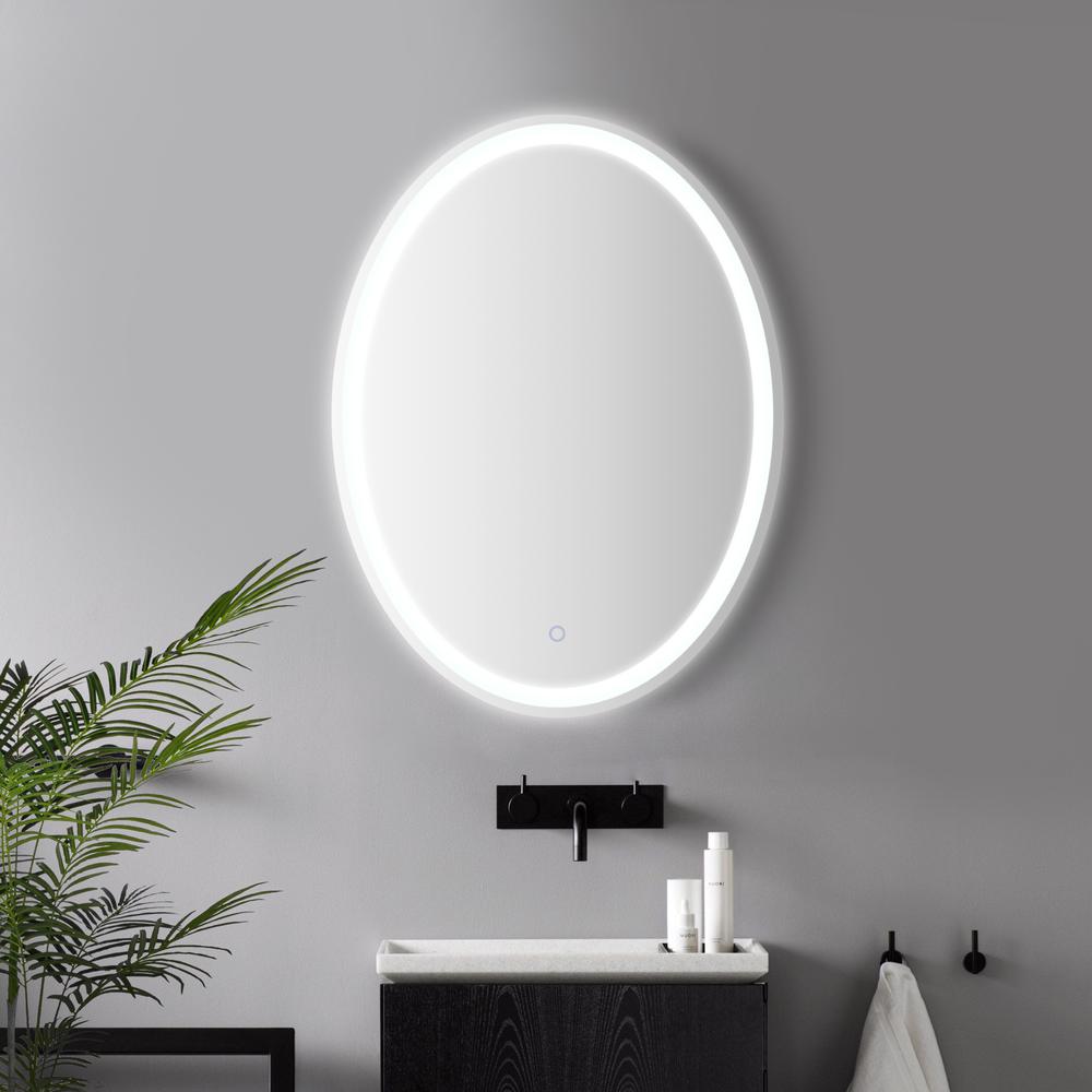 Antifog Front/Back-Lit Tri-Color Bathroom Vanity Mirror. Picture 7