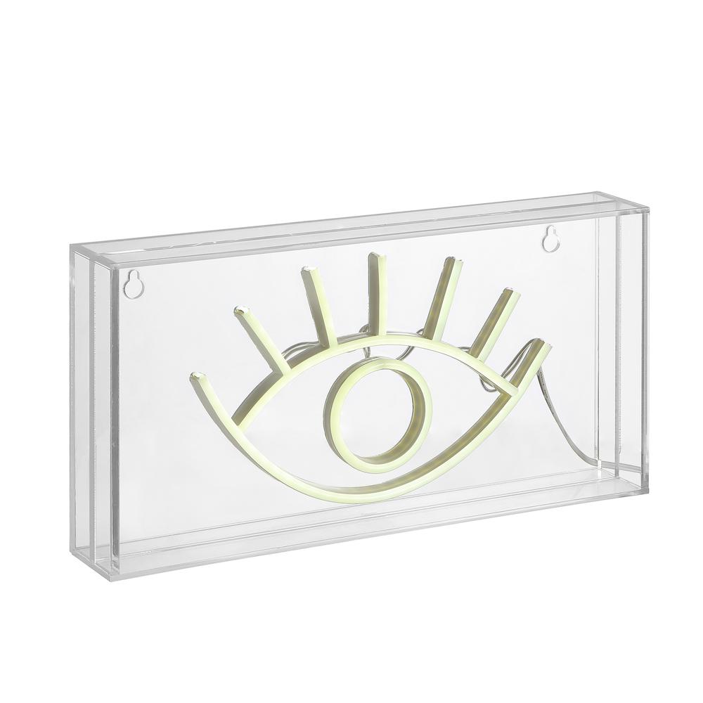 Eye Contemporary Glam Acrylic Box USB Operated LED Neon Light. Picture 1