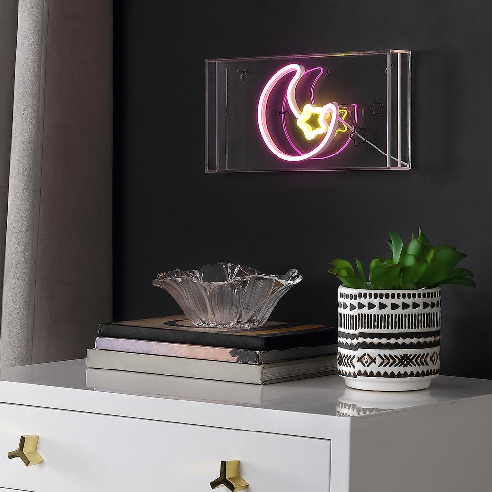 Moon Contemporary Glam Acrylic Box Usb Operated Led Neon Light. Picture 4