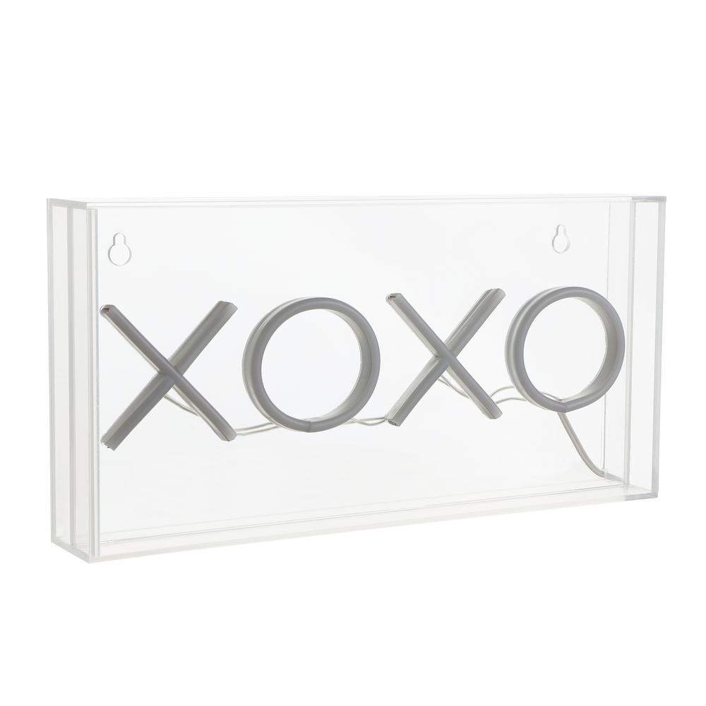 Xoxo Contemporary Glam Acrylic Box USB Operated LED Neon Light. Picture 2