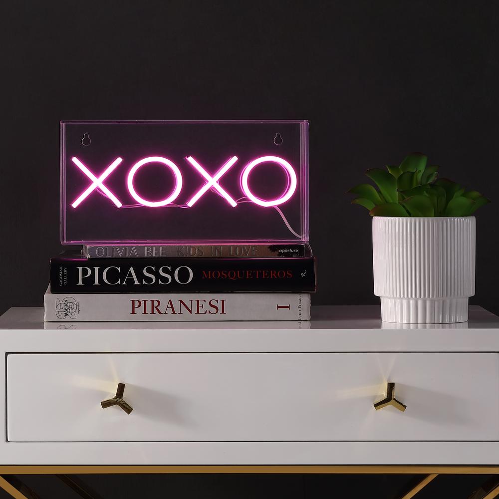 Xoxo Contemporary Glam Acrylic Box USB Operated LED Neon Light. Picture 3