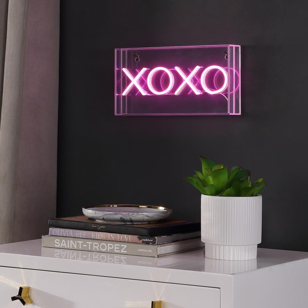 Xoxo Contemporary Glam Acrylic Box USB Operated LED Neon Light. Picture 4