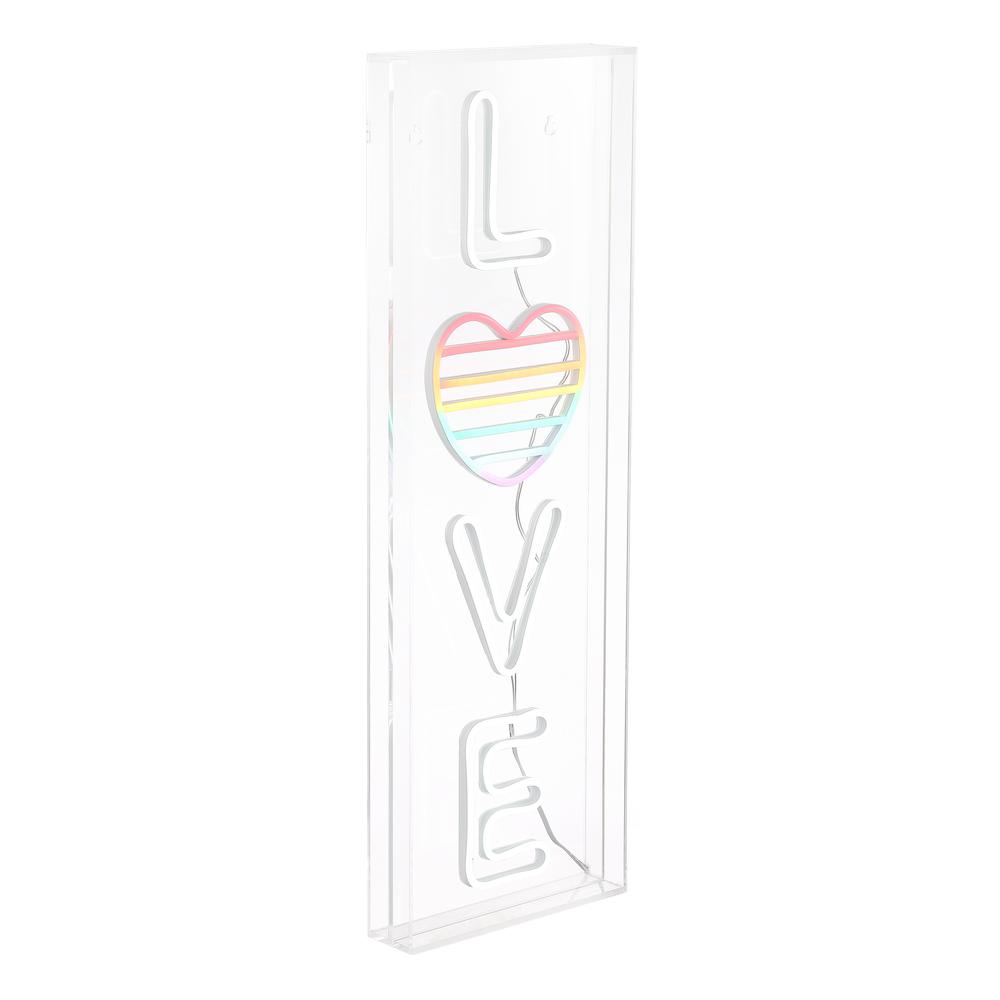 Love Contemporary Glam Acrylic Box USB Operated LED Neon Light. Picture 4