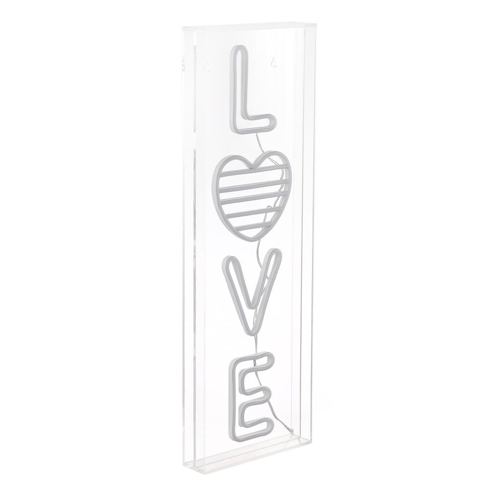 Love Contemporary Glam Acrylic Box USB Operated LED Neon Light. Picture 1