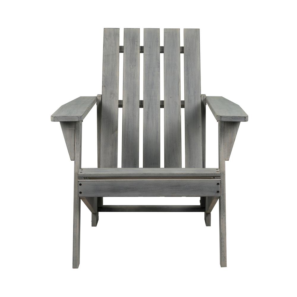 Irving Outdoor Patio Modern Acacia Wood Adirondack Chair. Picture 2