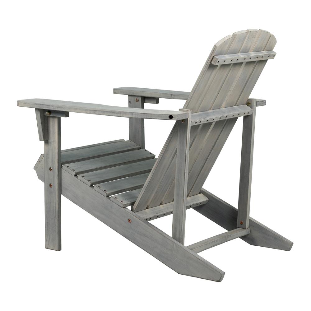 Westport Outdoor Patio Traditional Acacia Wood Adirondack Chair. Picture 4