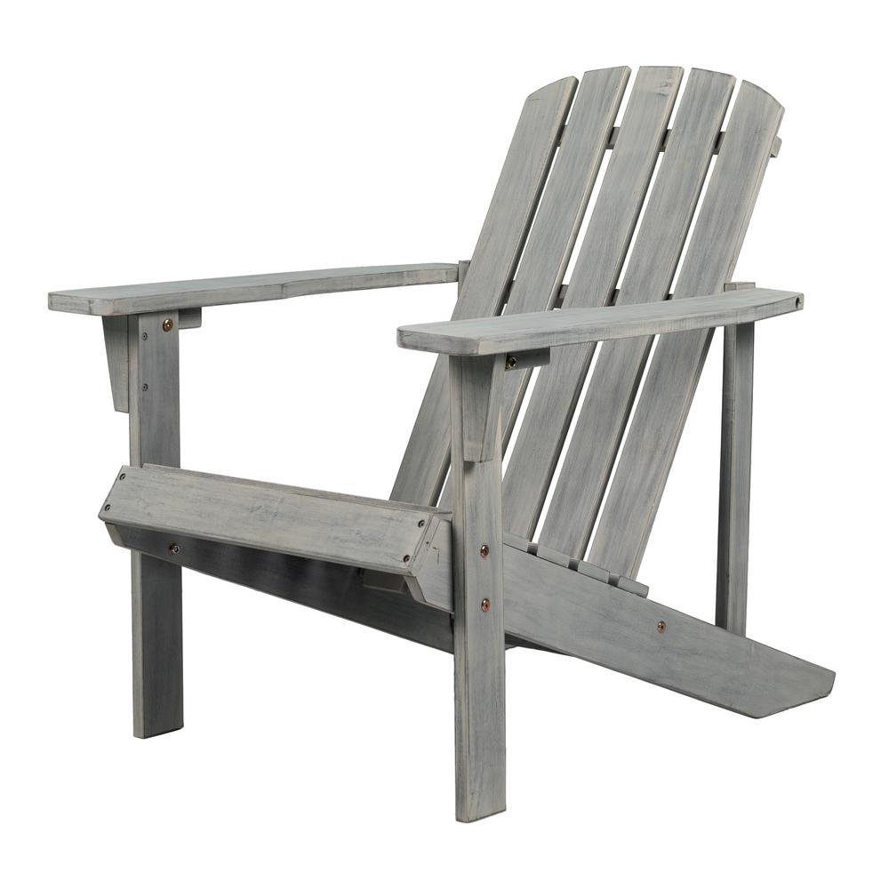 Westport Outdoor Patio Traditional Acacia Wood Adirondack Chair. Picture 1