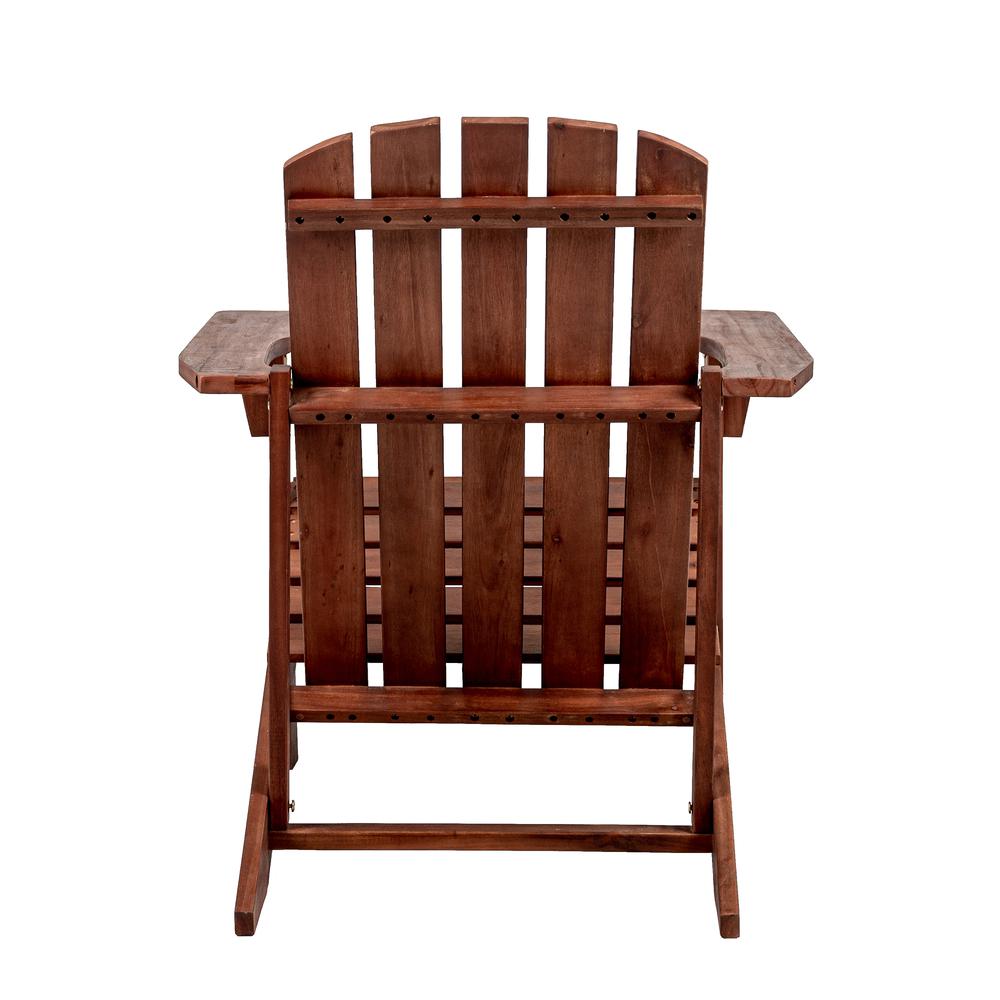 Westport Outdoor Patio Traditional Acacia Wood Adirondack Chair. Picture 5