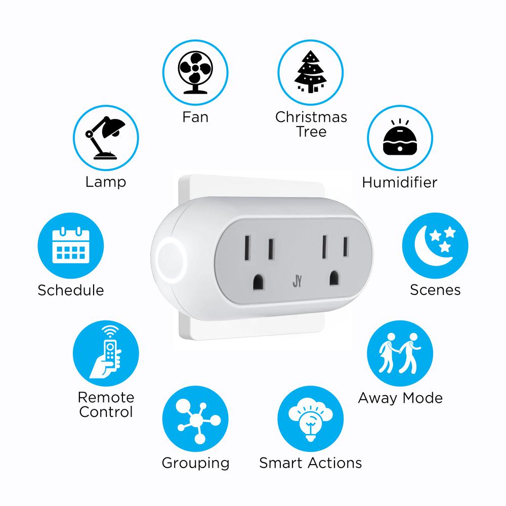 Smart Dual Plug Wifi Remote App Control For Lights Appliances. Picture 4