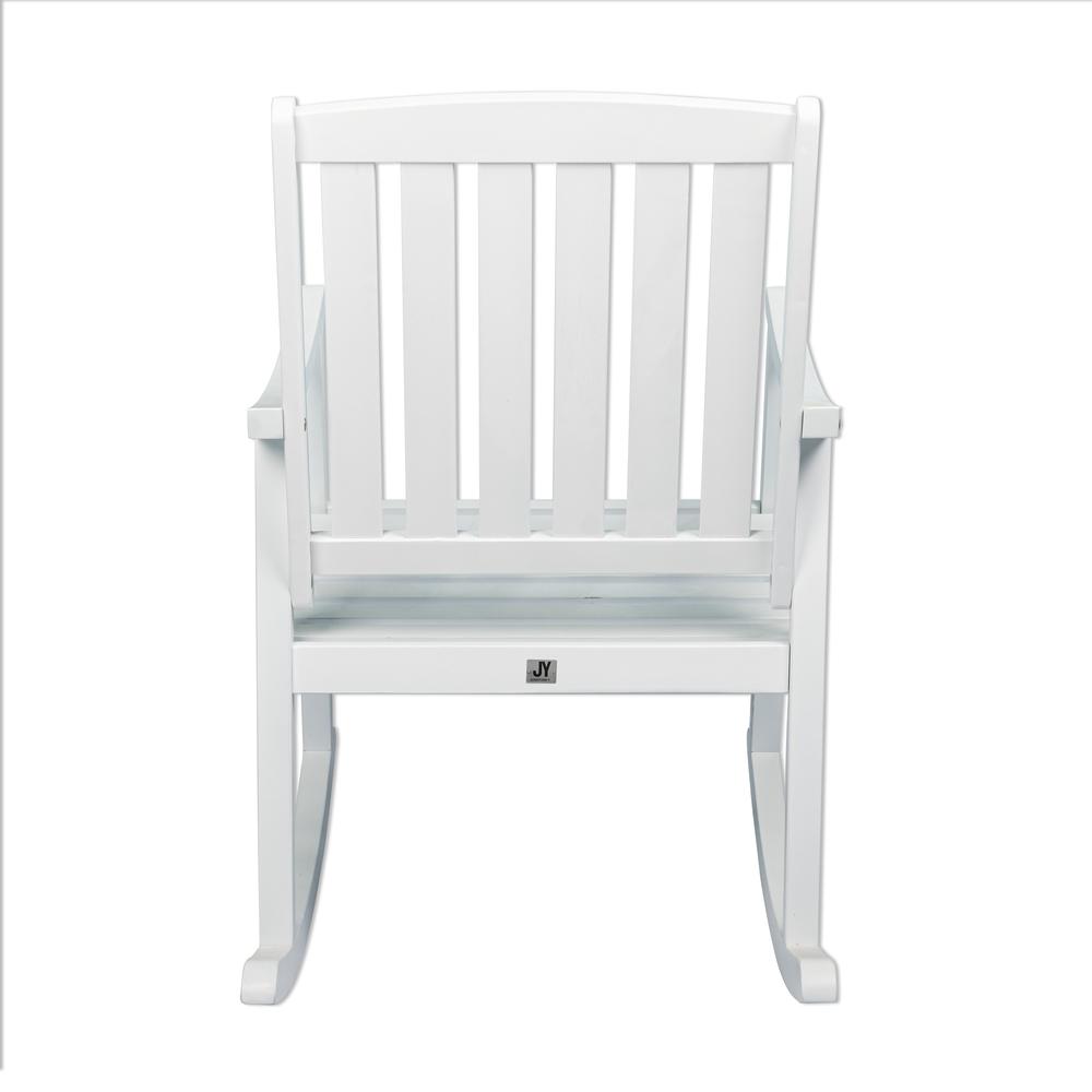 Penny Classic Slat Back Acacia Wood Patio Outdoor Rocking Chair. Picture 4