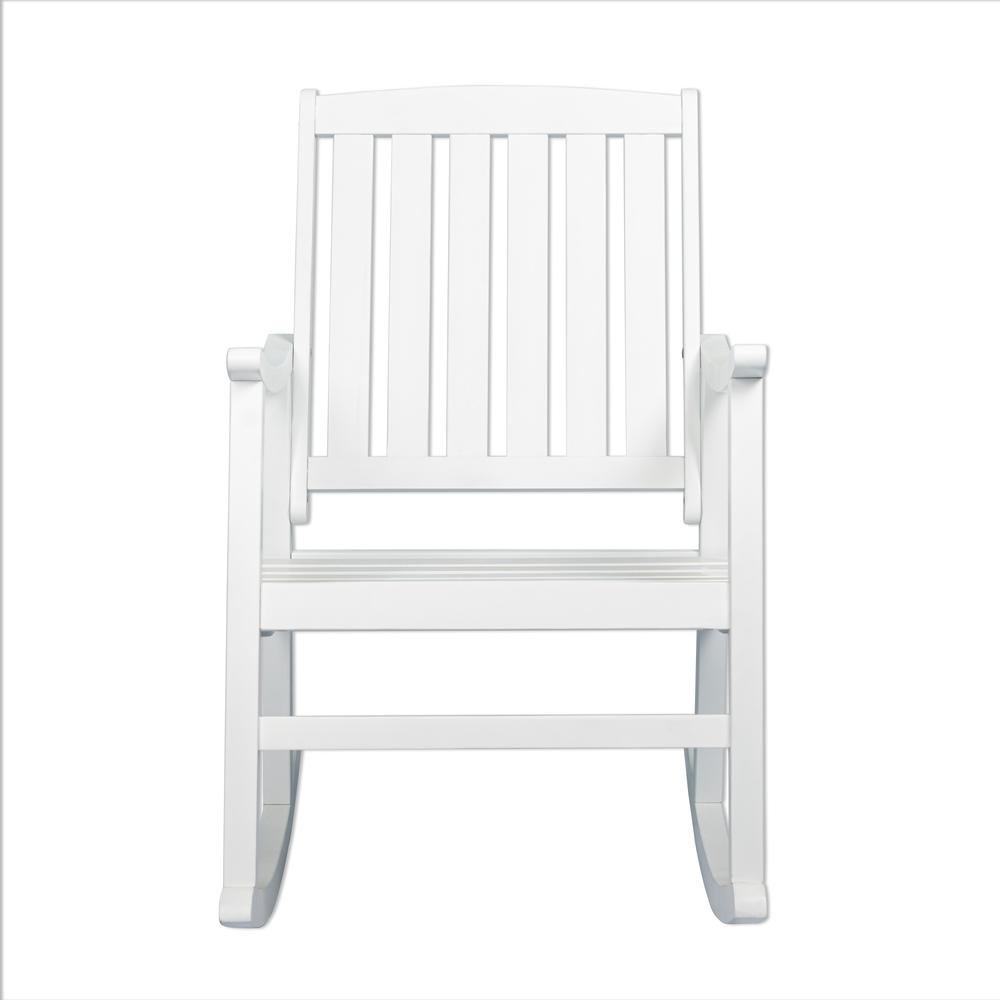 Penny Classic Slat Back Acacia Wood Patio Outdoor Rocking Chair. Picture 2
