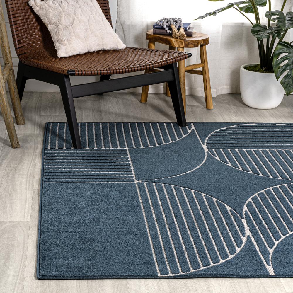 Nordby Geometric Arch Scandi Striped Area Rug. Picture 2