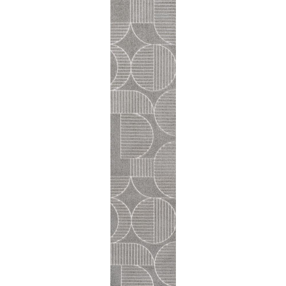 Nordby Geometric Arch Scandi Striped Area Rug. Picture 1