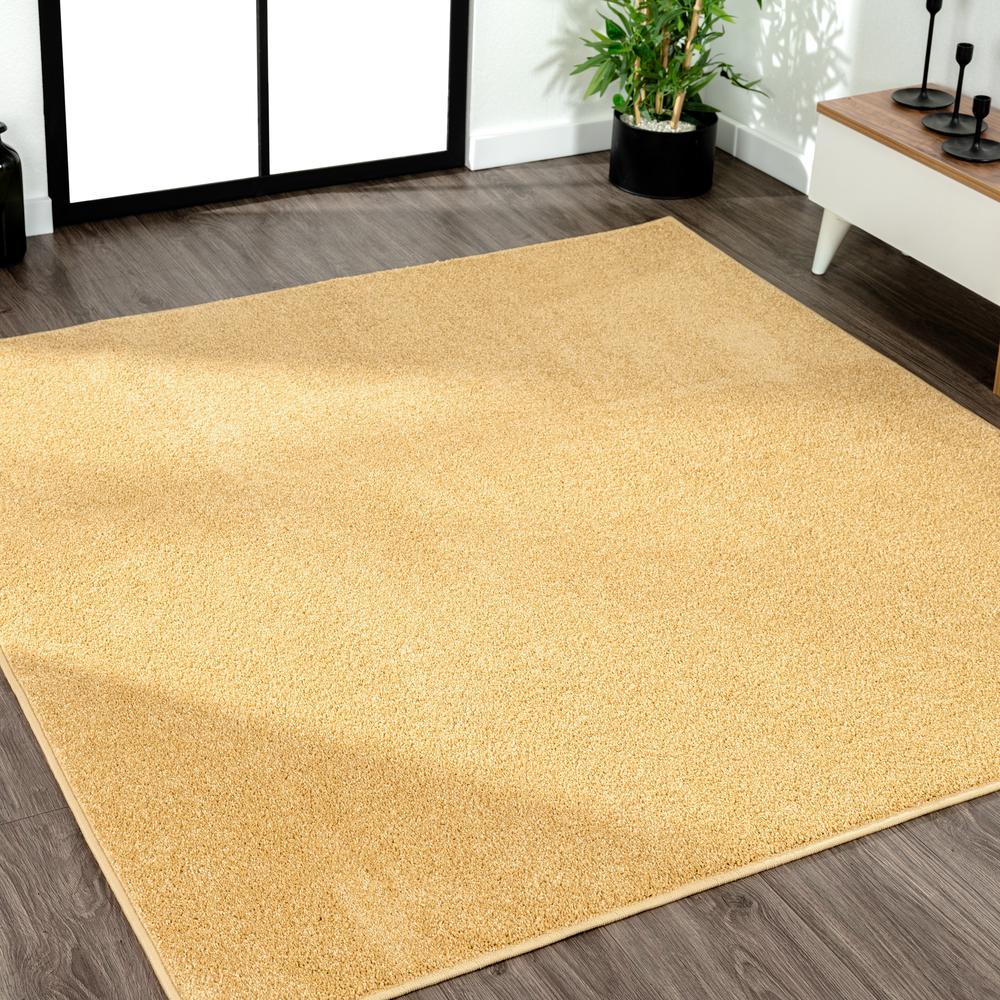 Haze Solid Low Pile Area Rug Mustard. Picture 3