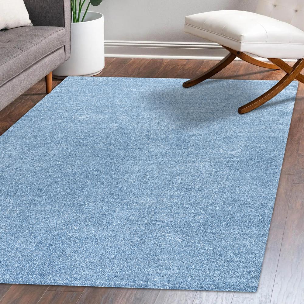 Haze Solid Low Pile Area Rug Classic Blue. Picture 13