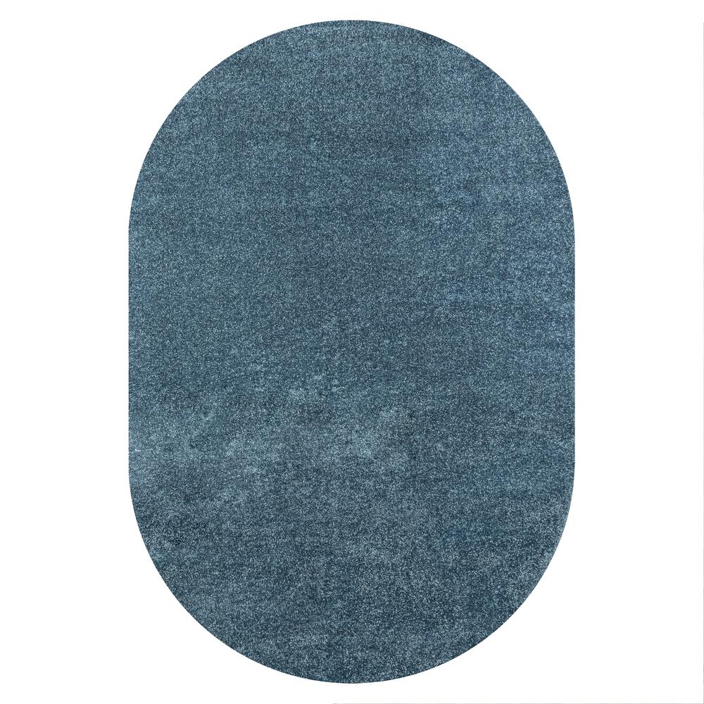 Haze Solid Low Pile Area Rug Turquoise. Picture 1
